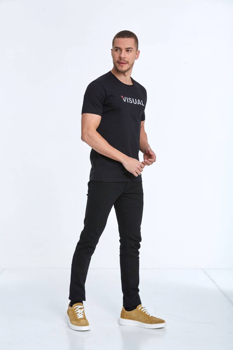 Rosa Printed Men's T-Shirt Navy Blue - 3