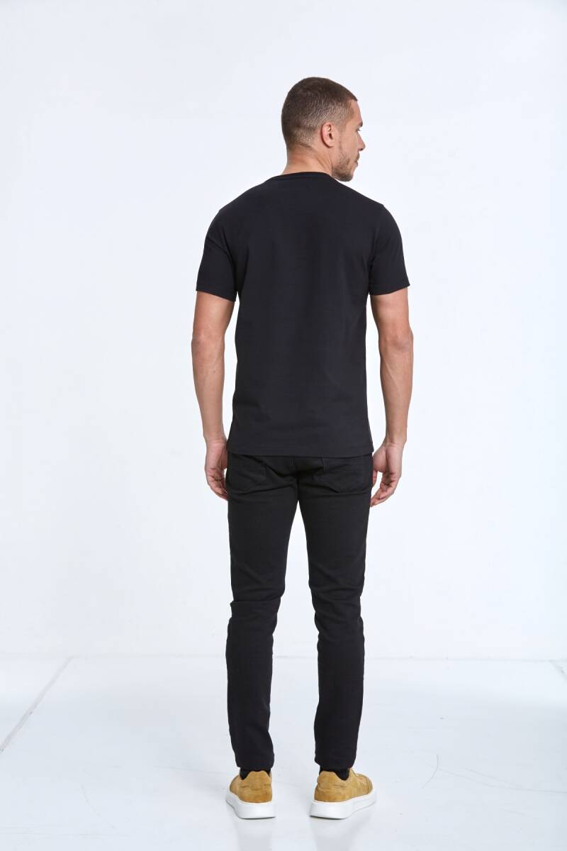 Rosa Printed Men's T-Shirt Navy Blue - 5