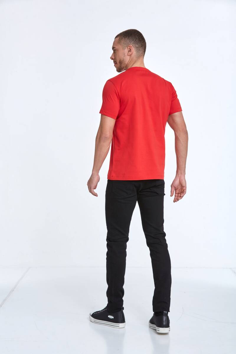 Rosa Printed Men's T-Shirt Red - 5