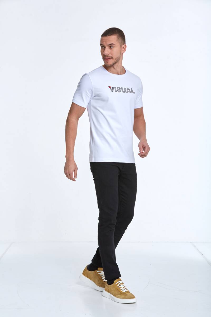 Rosa Printed Men's T-Shirt White - 3