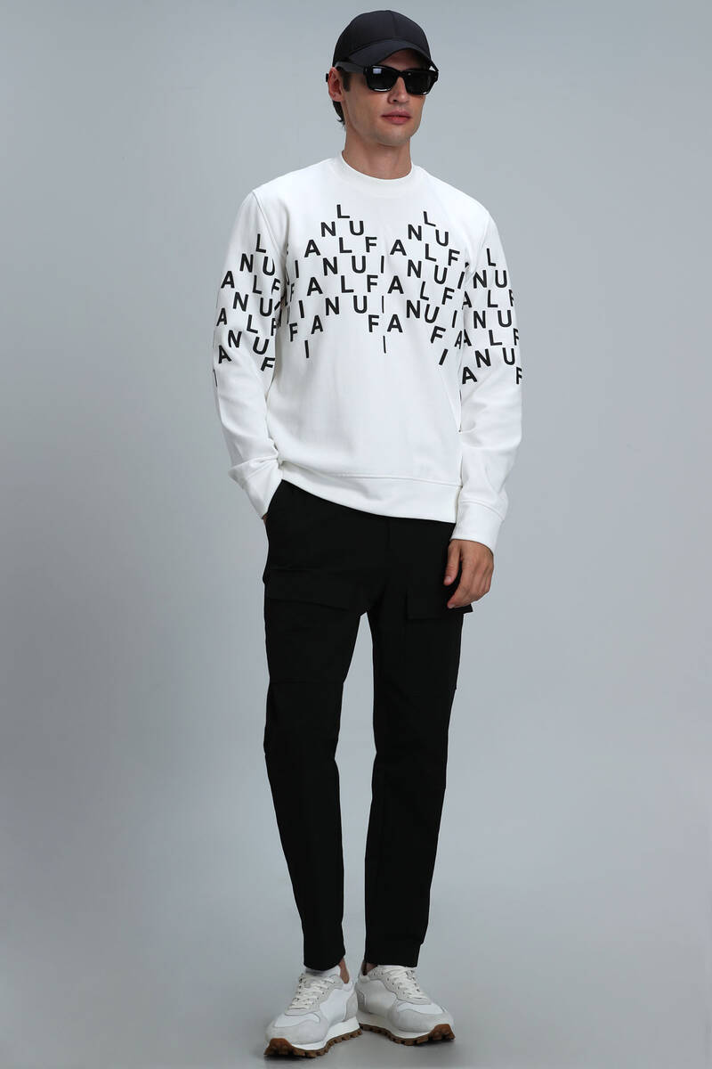 Rose Erkek Sweatshirt Kırık Beyaz - 2