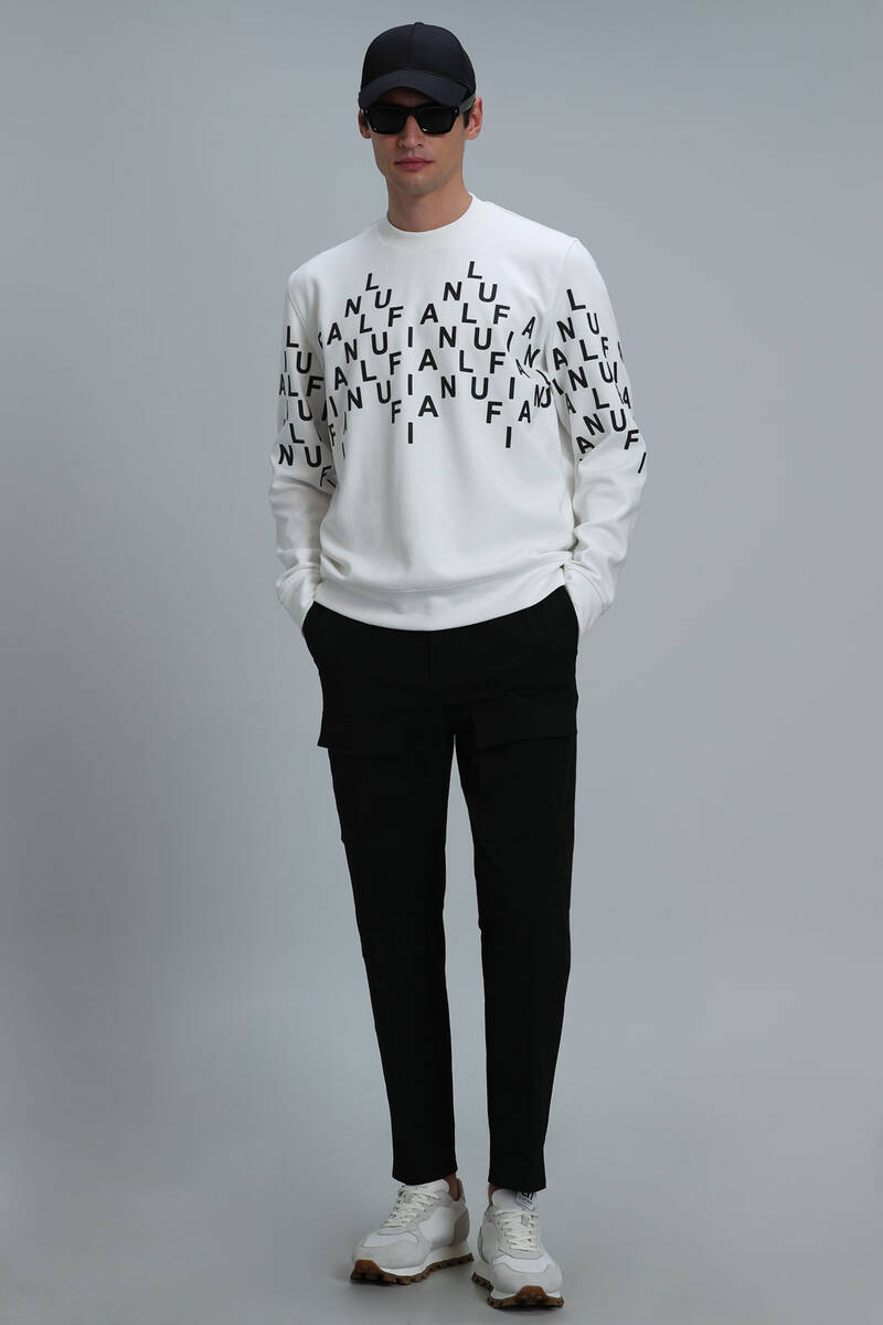 Rose Erkek Sweatshirt Kırık Beyaz - 4