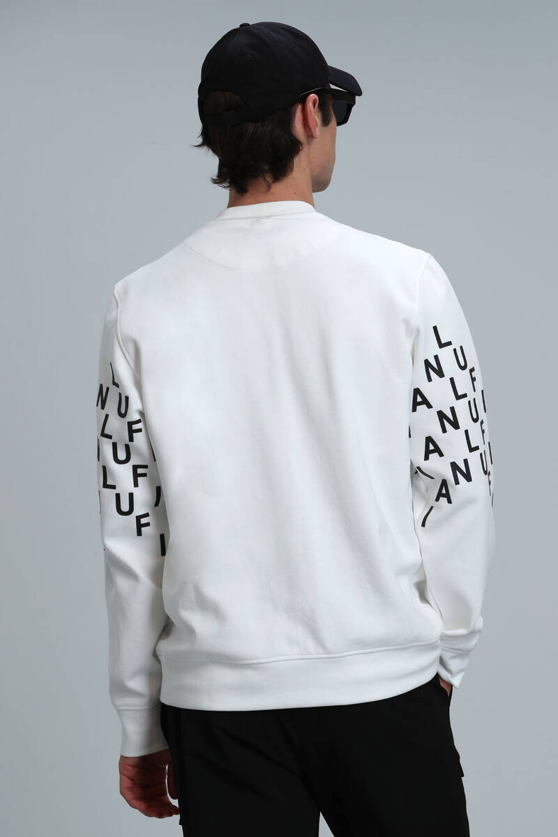 Rose Erkek Sweatshirt Kırık Beyaz - 6