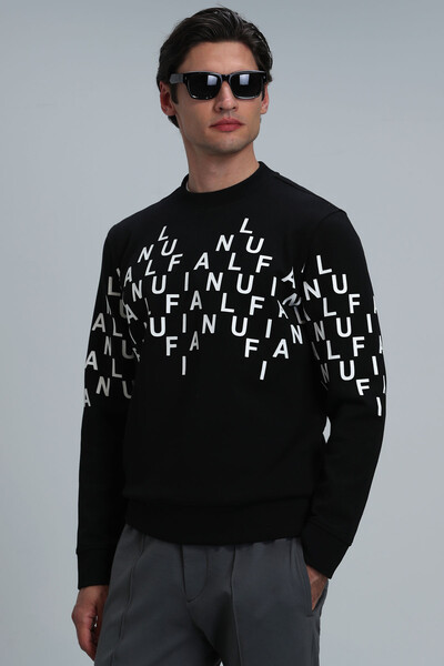 Rose Erkek Sweatshirt Siyah - 1