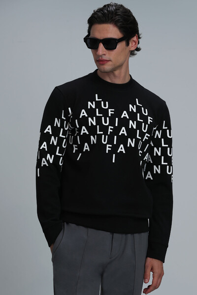 Rose Erkek Sweatshirt Siyah - 3
