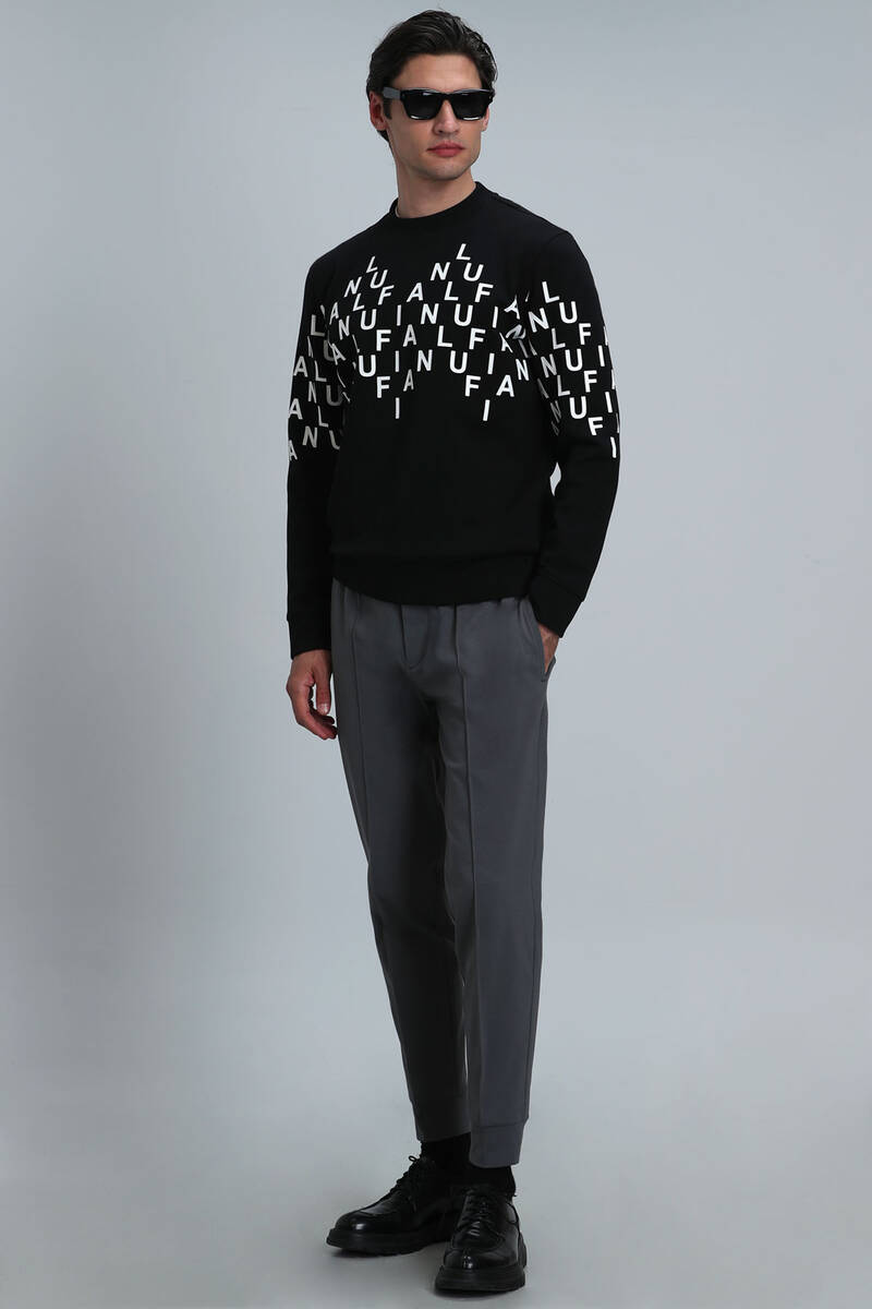 Rose Erkek Sweatshirt Siyah - 4