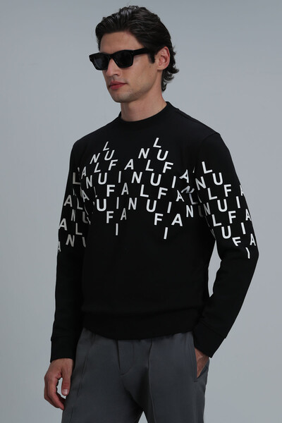 Rose Erkek Sweatshirt Siyah - 5