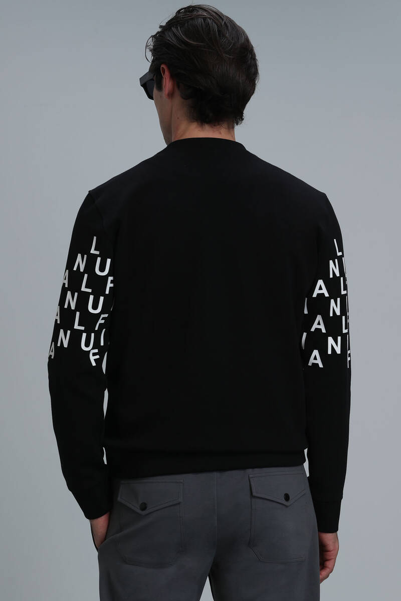 Rose Erkek Sweatshirt Siyah - 6