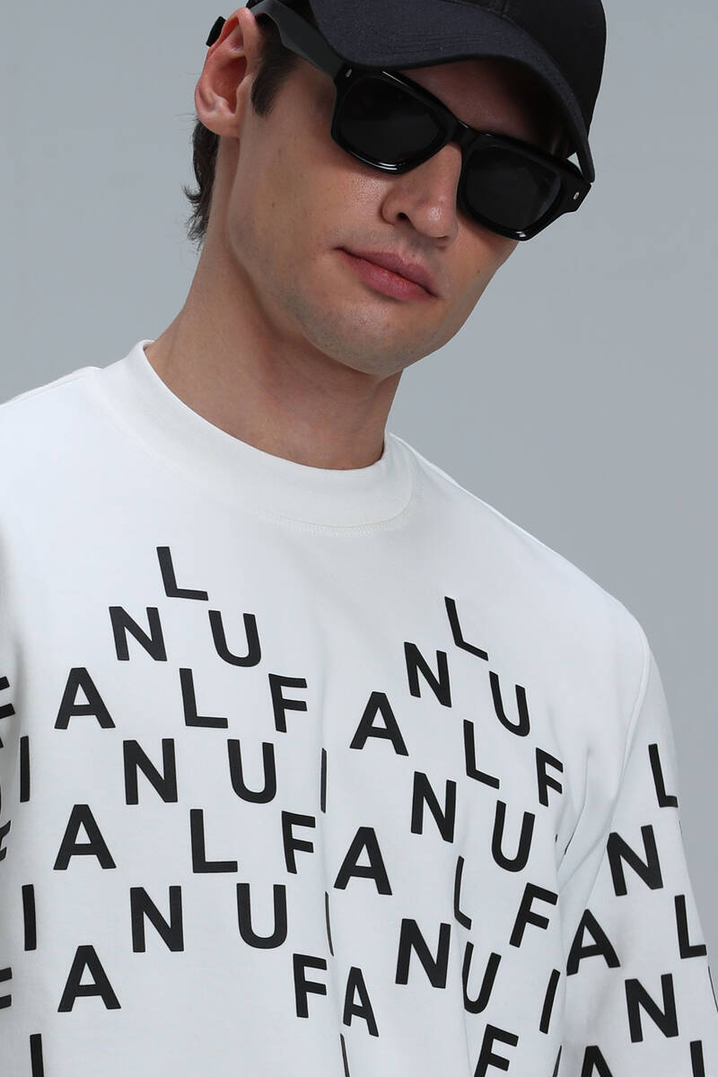 Rose Men's Sweatshirt Off White - 3