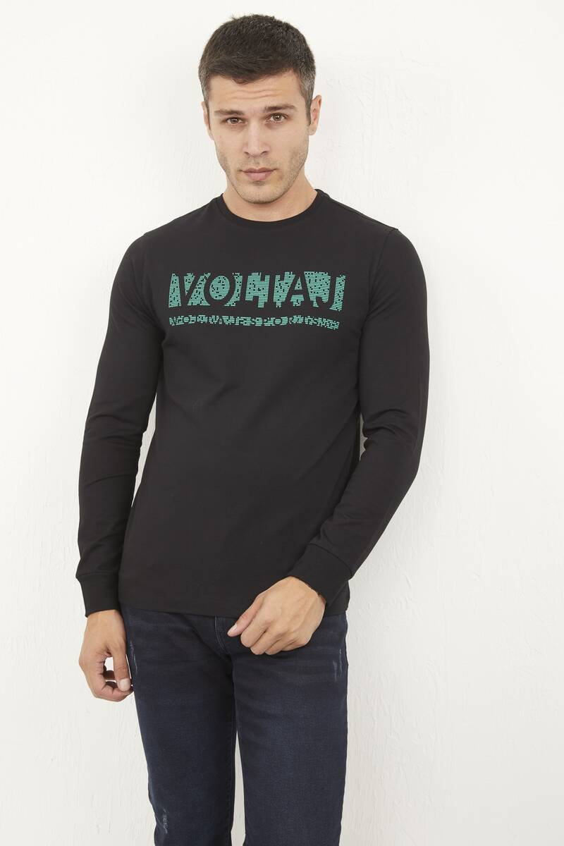 Round Neck VOLTAJ SPORTS Printed Sweatshirt