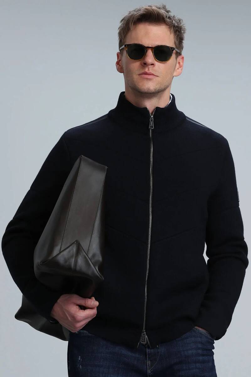 Royal Men's Cardigan Navy Blue - 1