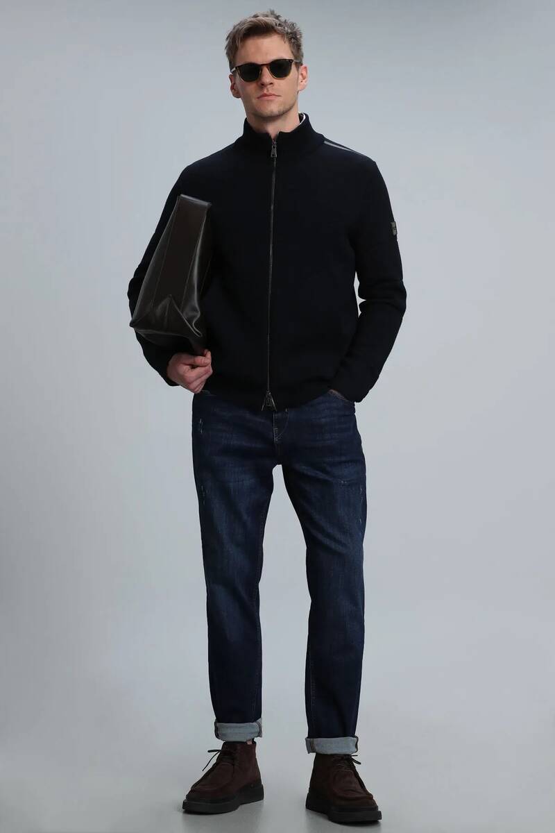 Royal Men's Cardigan Navy Blue - 2