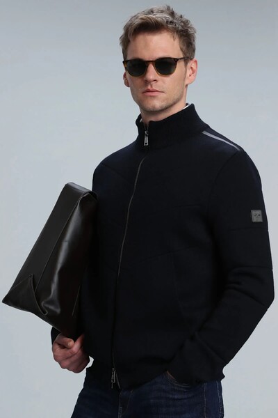 Royal Men's Cardigan Navy Blue - 3