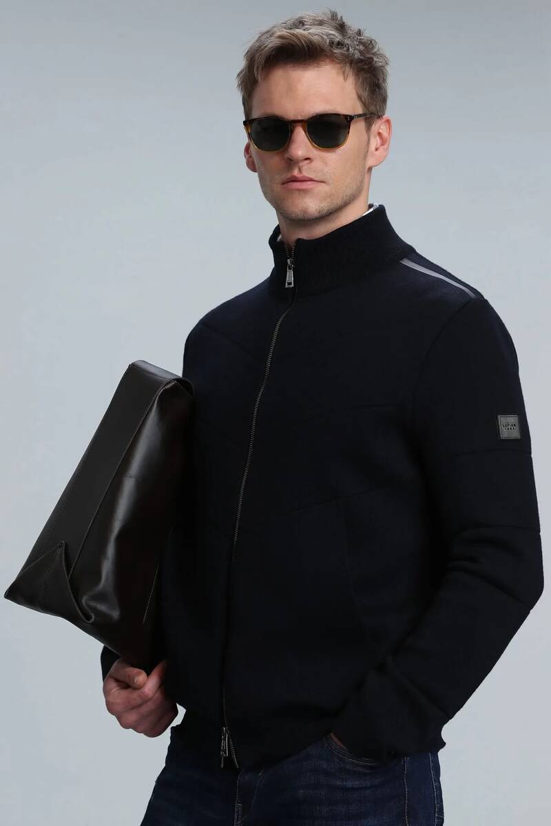 Royal Men's Cardigan Navy Blue - 3