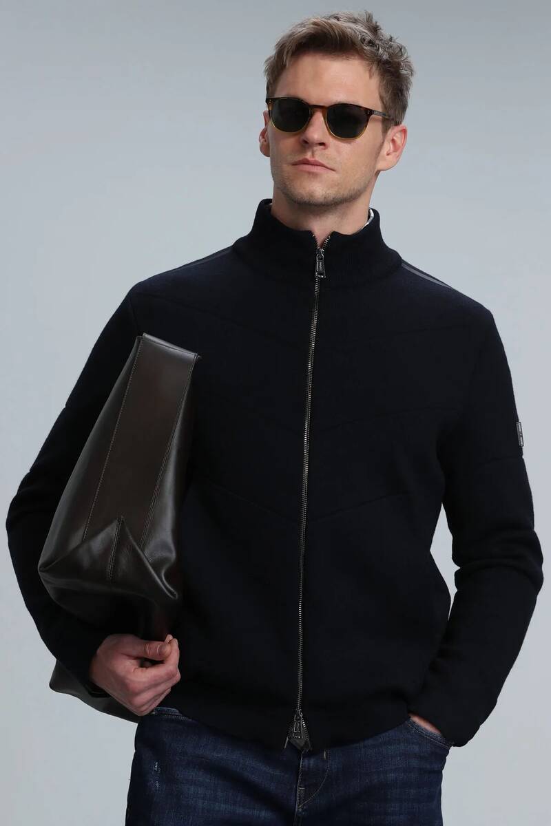Royal Men's Cardigan Navy Blue - 5