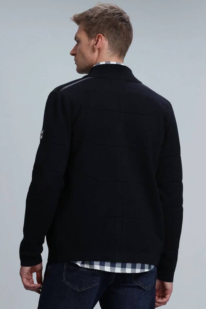 Royal Men's Cardigan Navy Blue - 6