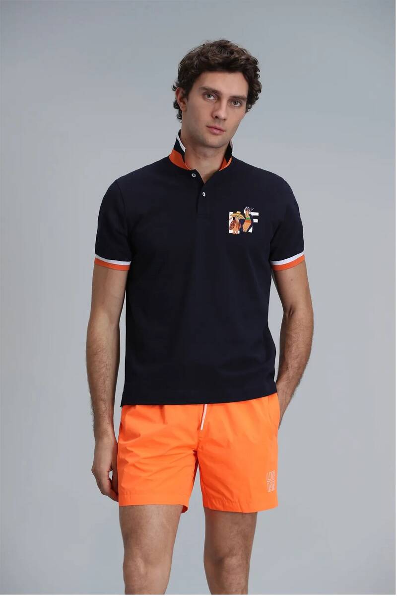 Ruby Smart Men's Polo T-Shirt Navy Blue - 1