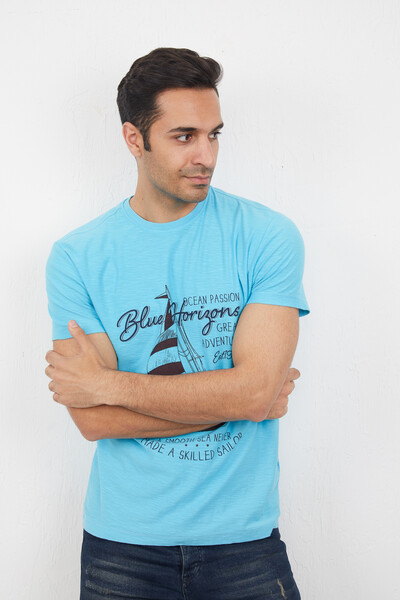 Rush Men's T-Shirt Light Blue - 3