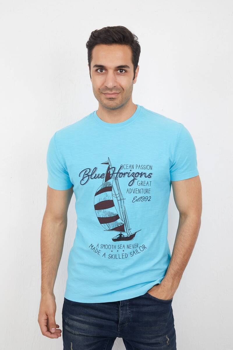 Rush Men's T-Shirt Light Blue - 1