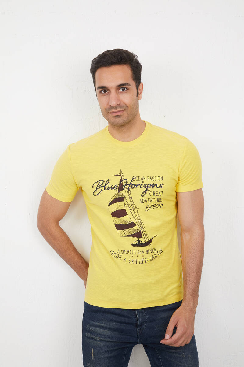 Rush Men's T-Shirt Yellow - 3