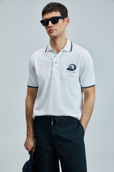 Sandor Smart Erkek Polo Tişört Beyaz - LUFIAN