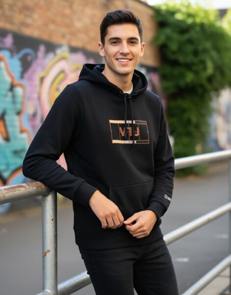 Sandro Kapüşonlu Erkek Sweatshirt Siyah - 1
