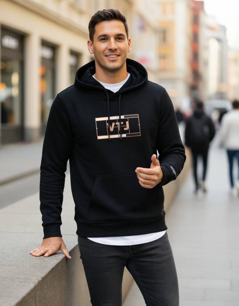 Sandro Kapüşonlu Erkek Sweatshirt Siyah - 3
