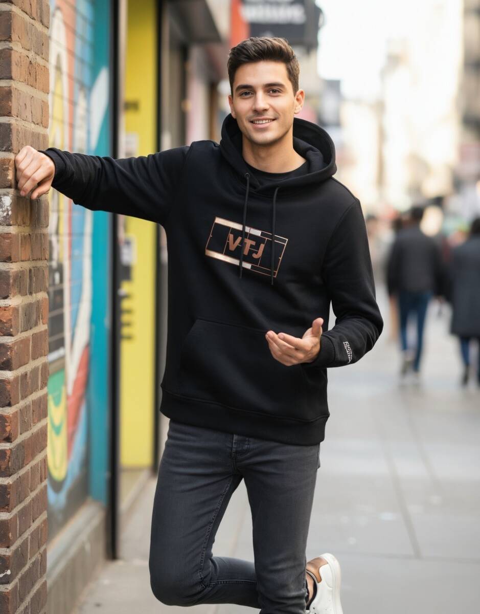 Sandro Kapüşonlu Erkek Sweatshirt Siyah - 4