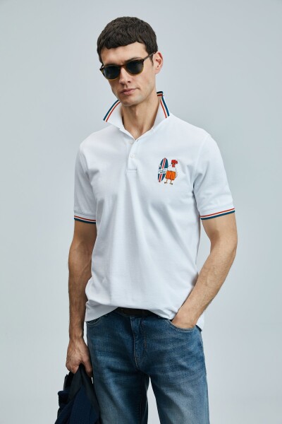 Sansa Smart Erkek Polo Tişört Beyaz 