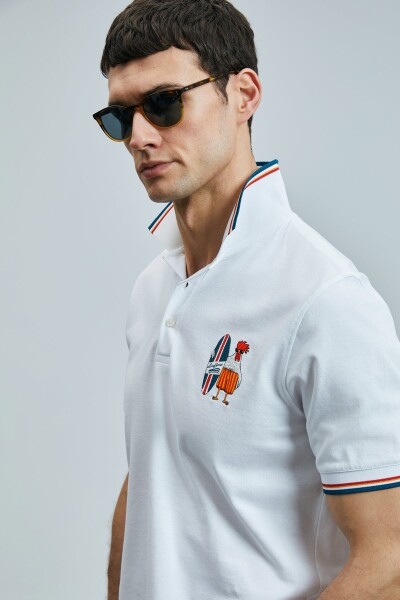 Sansa Smart Erkek Polo Tişört Beyaz - 3