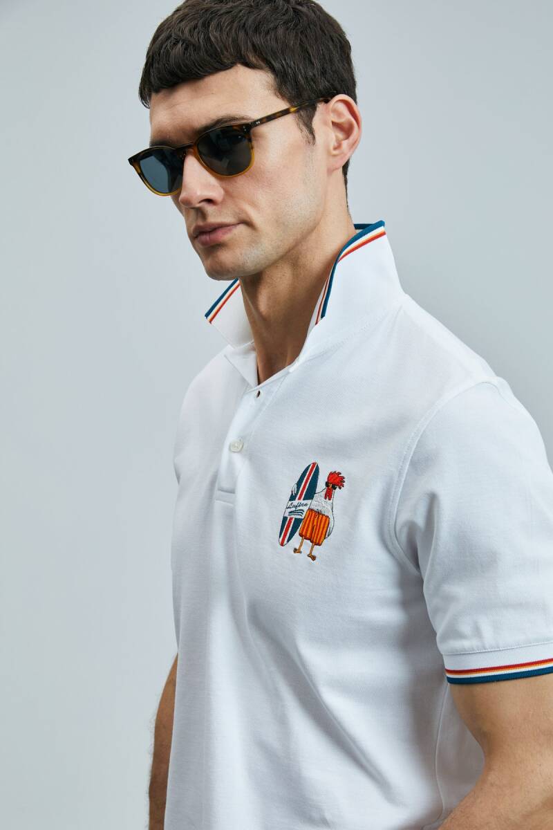 Sansa Smart Erkek Polo Tişört Beyaz - 3