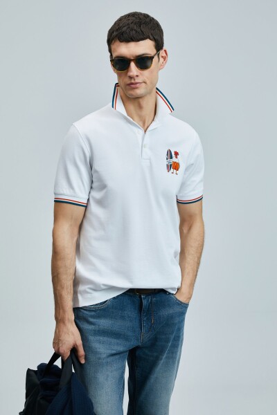 Sansa Smart Erkek Polo Tişört Beyaz - 5