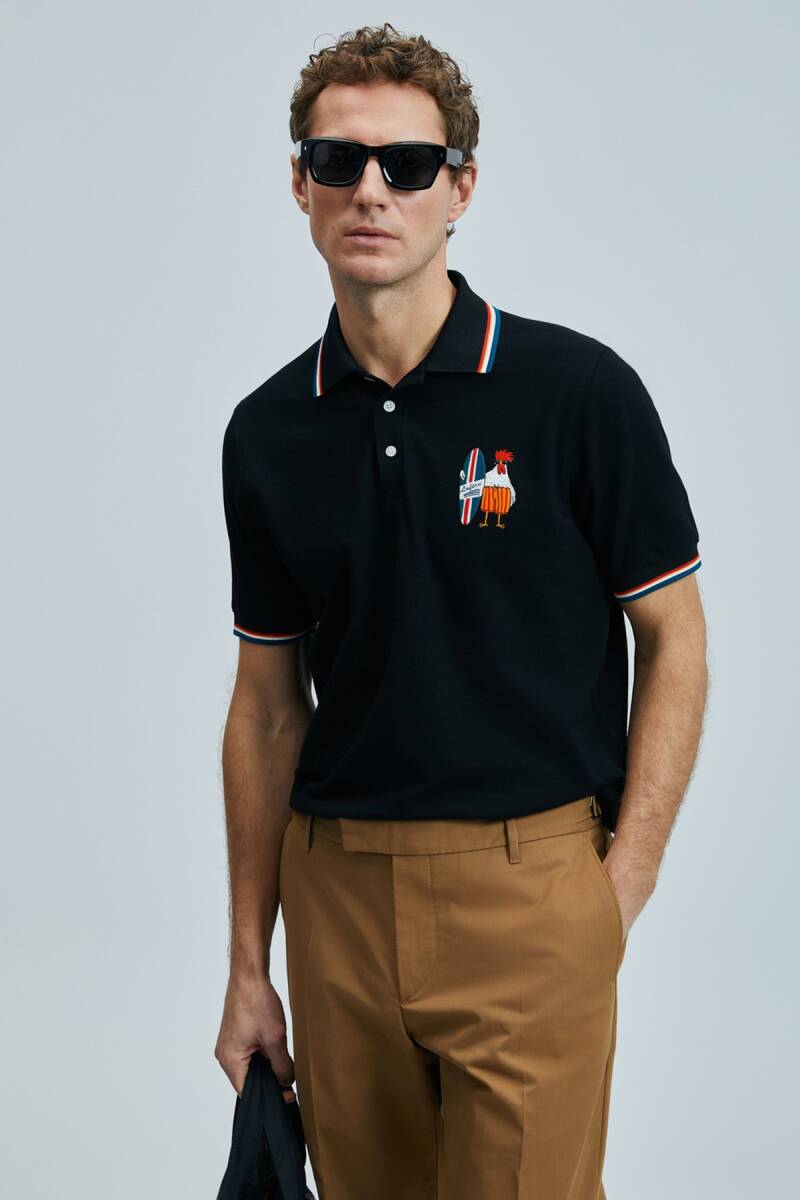 Sansa Smart Erkek Polo Tişört Siyah - 3