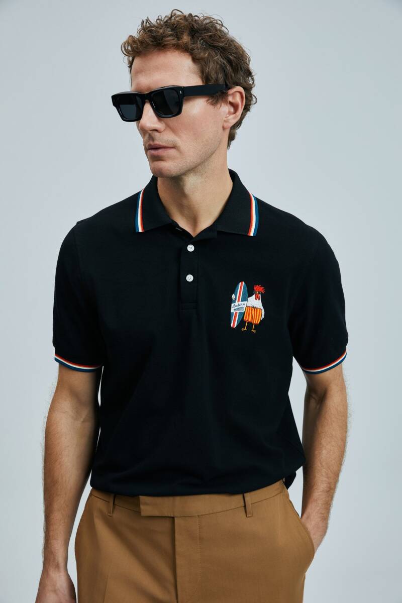 Sansa Smart Erkek Polo Tişört Siyah - 1