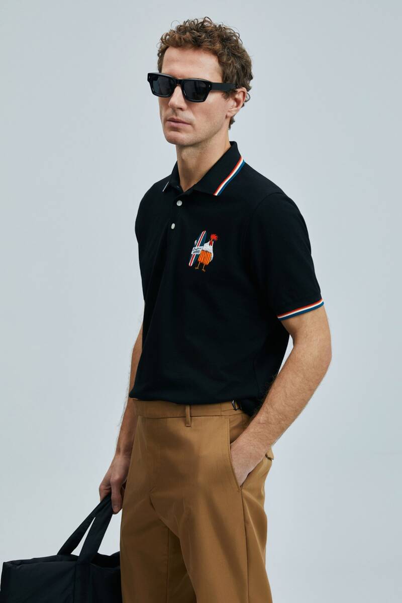 Sansa Smart Erkek Polo Tişört Siyah - 4