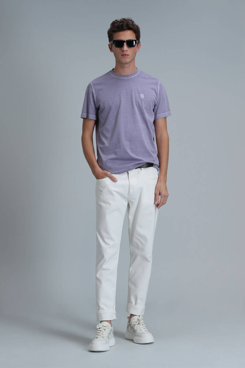 Sarder Erkek Basic Tişört Lila - 4