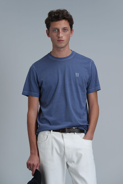 Sarder Men's Basic T-Shirt Blue 