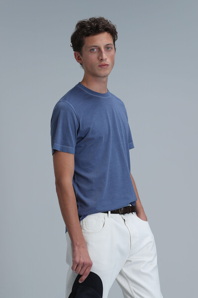 Sarder Men's Basic T-Shirt Blue - 5