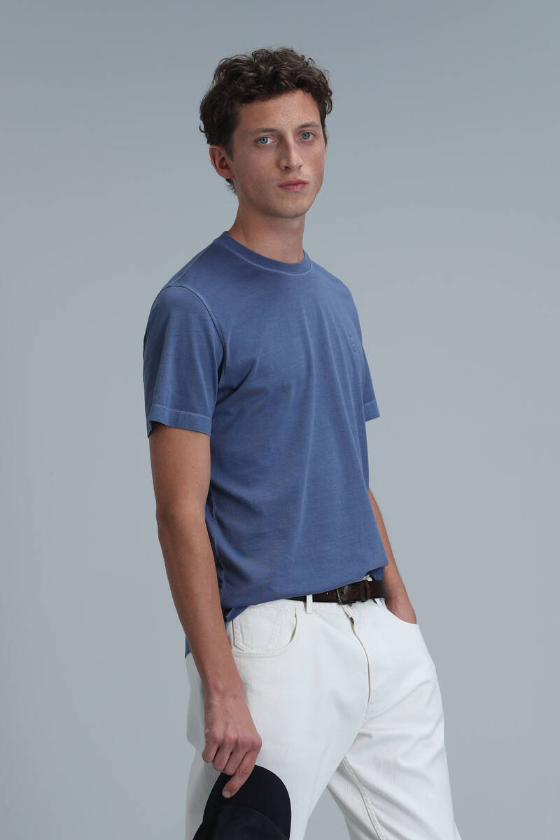 Sarder Men's Basic T-Shirt Blue - 5