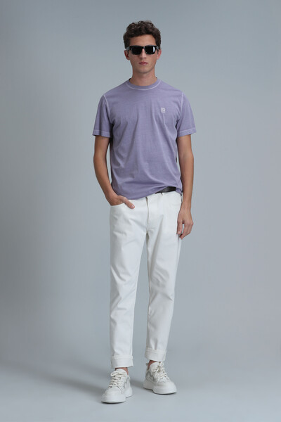 Sarder Men's Basic T-Shirt Lilac - 4