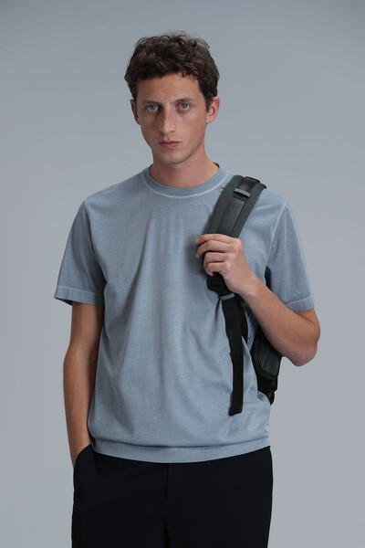 Sarder Men's Basic T-Shirt Water Green 