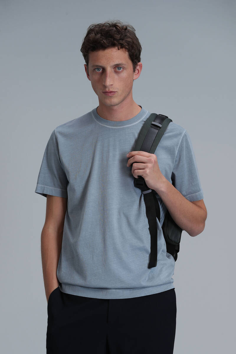 Sarder Men's Basic T-Shirt Water Green - 1