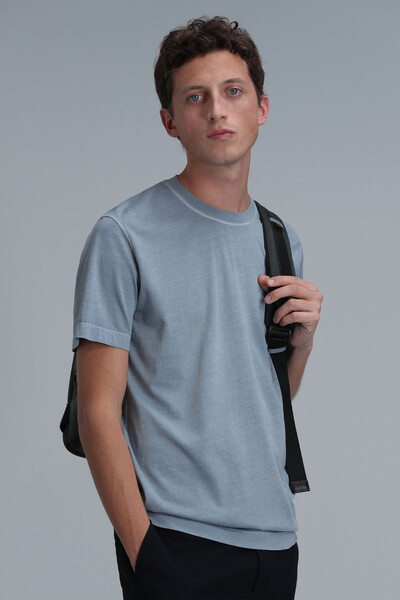 Sarder Men's Basic T-Shirt Water Green - 4