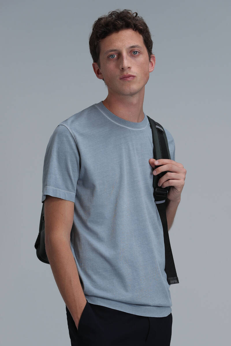 Sarder Men's Basic T-Shirt Water Green - 4