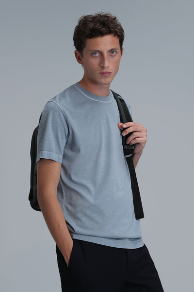 Sarder Men's Basic T-Shirt Water Green - 5
