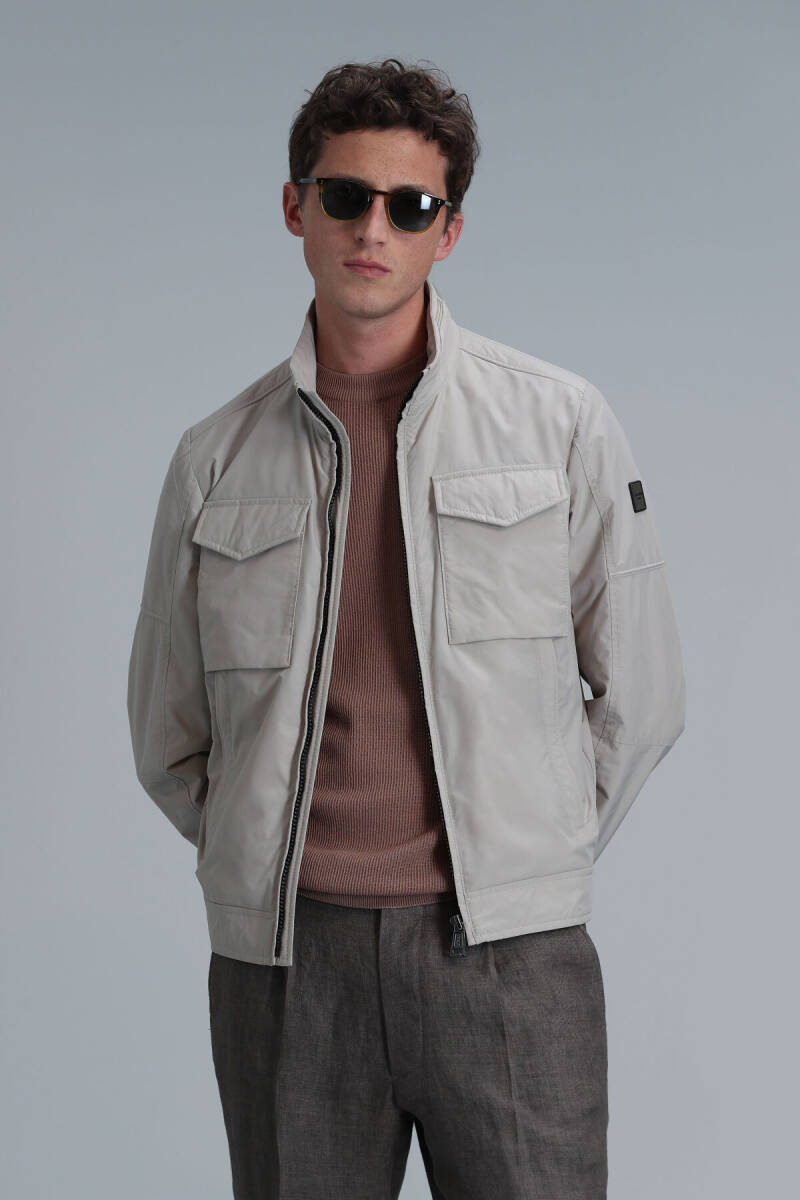 Scott Men's Coat Beige - 1