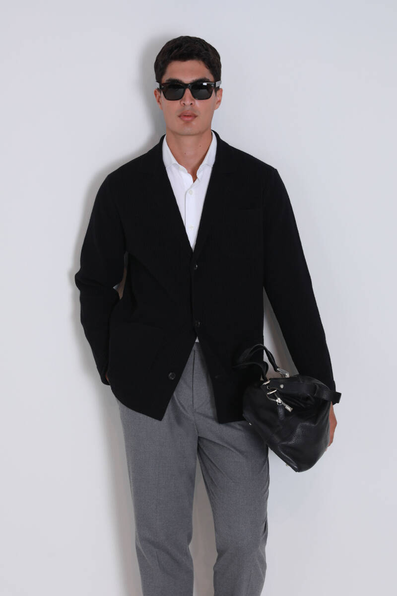 Shay Erkek Hırka Siyah - 2