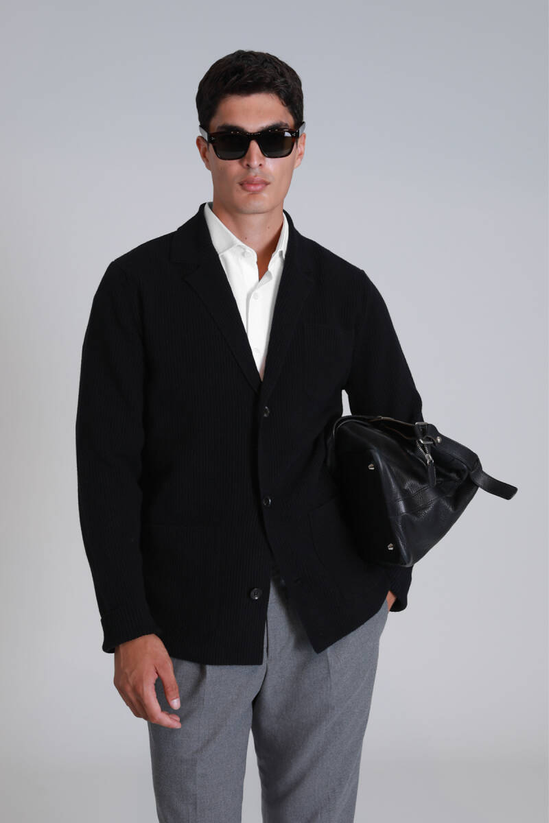 Shay Erkek Hırka Siyah - 3