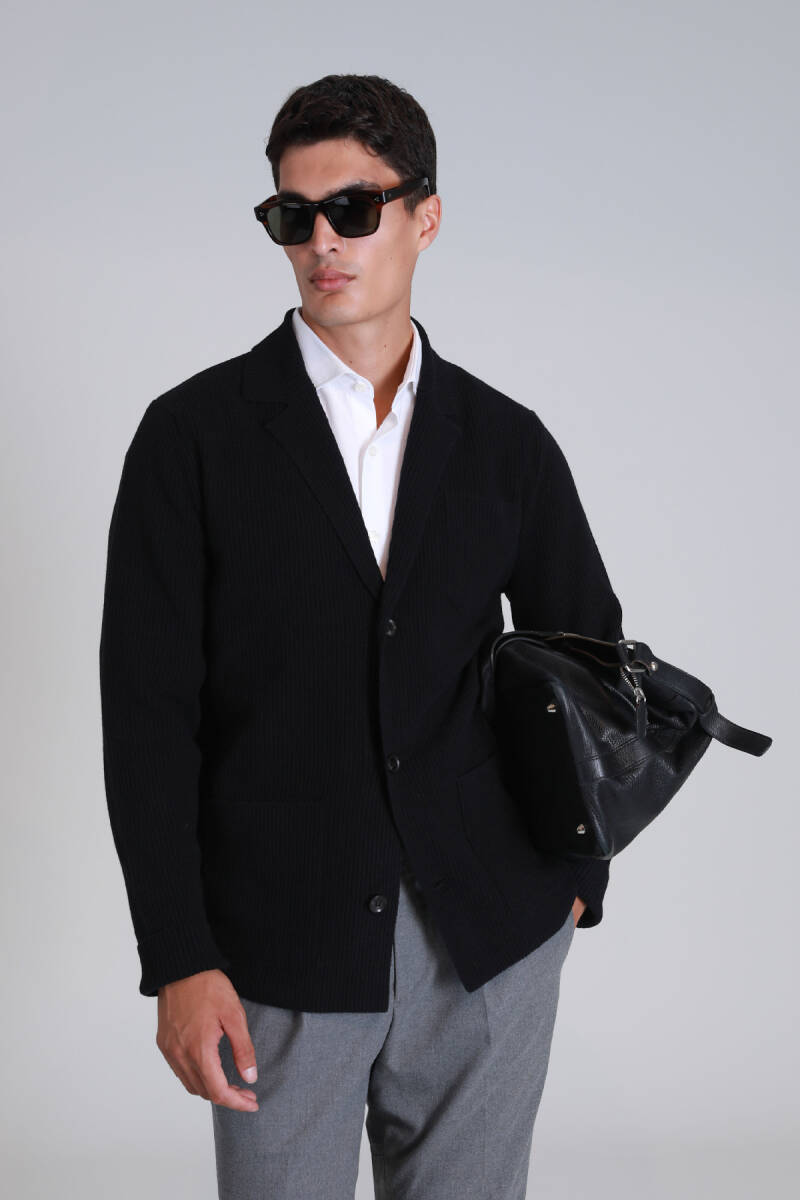 Shay Erkek Hırka Siyah - 5