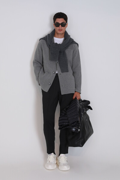 Shay Men's Cardigan Mink - LUFIAN